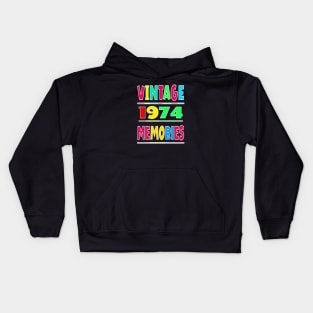 Vintage 1974 Memories Kids Hoodie